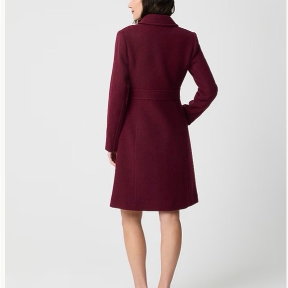 J. Crew Lady day coat in Burgundy with jewel buttons size 4, NWT. - Picture 11 of 12